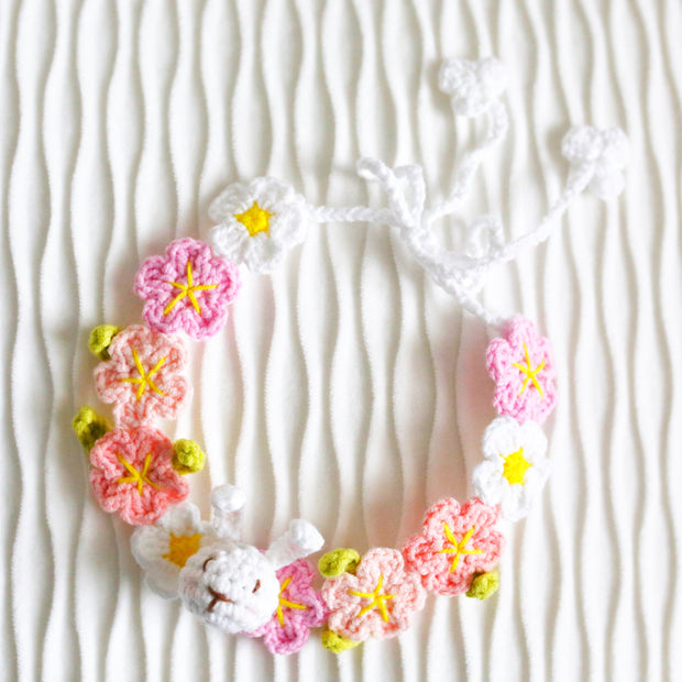 Blossom Bunny Crochet Doll Bib/Collar 🌸🐰💖