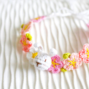 Blossom Bunny Crochet Doll Bib/Collar 🌸🐰💖