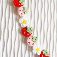 Strawberry Garden Crochet Doll Bib/Collar 🍓🌼🌿