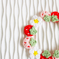Strawberry Garden Crochet Doll Bib/Collar 🍓🌼🌿