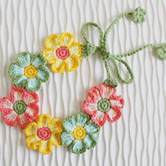 Bloom Meadow Crochet Doll Bib/Collar 🌼🌸🌿
