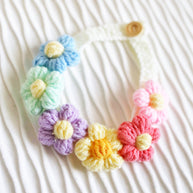 Pastel Petals Crochet Doll Bib/Collar - Yellow🌸🌼✨