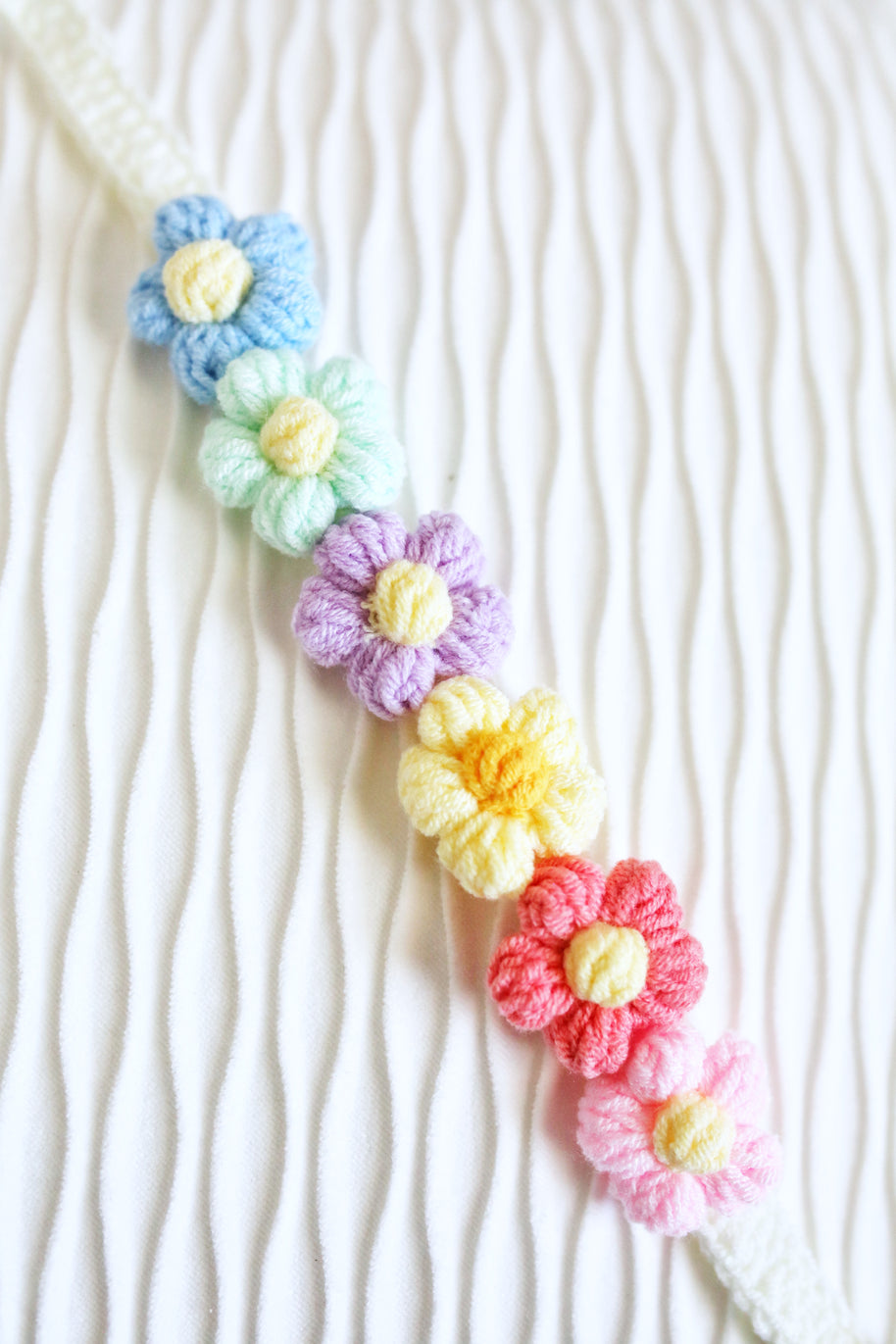 Pastel Petals Crochet Doll Bib/Collar - Yellow🌸🌼✨