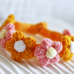 Sunny Blossom Crochet Doll Bib/Collar 🌼🌸☀️