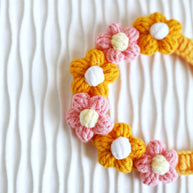 Sunny Blossom Crochet Doll Bib/Collar 🌼🌸☀️
