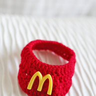 Fries & Fun Crochet Doll Bib/Collar and Bag Set 🍟🎉