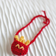 Fries & Fun Crochet Doll Bib/Collar and Bag Set 🍟🎉