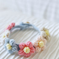 Pastel Petals Crochet Doll Bib/Collar - Biege🌸🌼✨