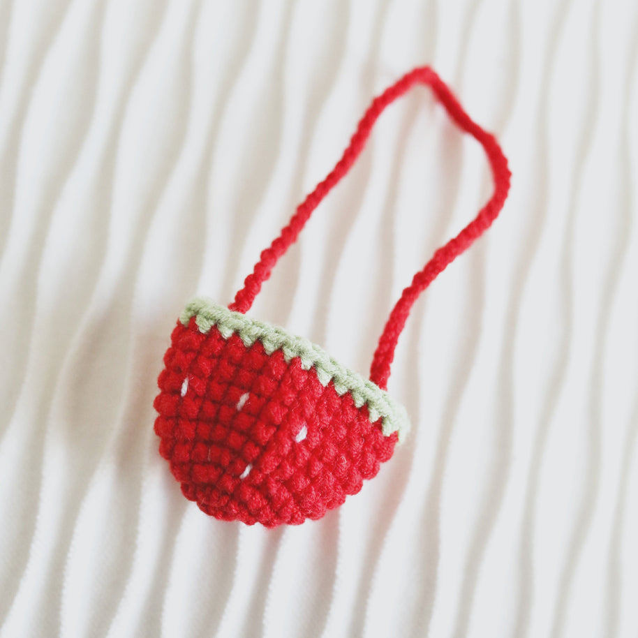 Strawberry Sweetie Crochet Crossbody Doll Bag 🍓✨