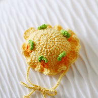 Carrot Patch Crochet Doll Bib/Collar and Hat Set 🥕🌼🐇