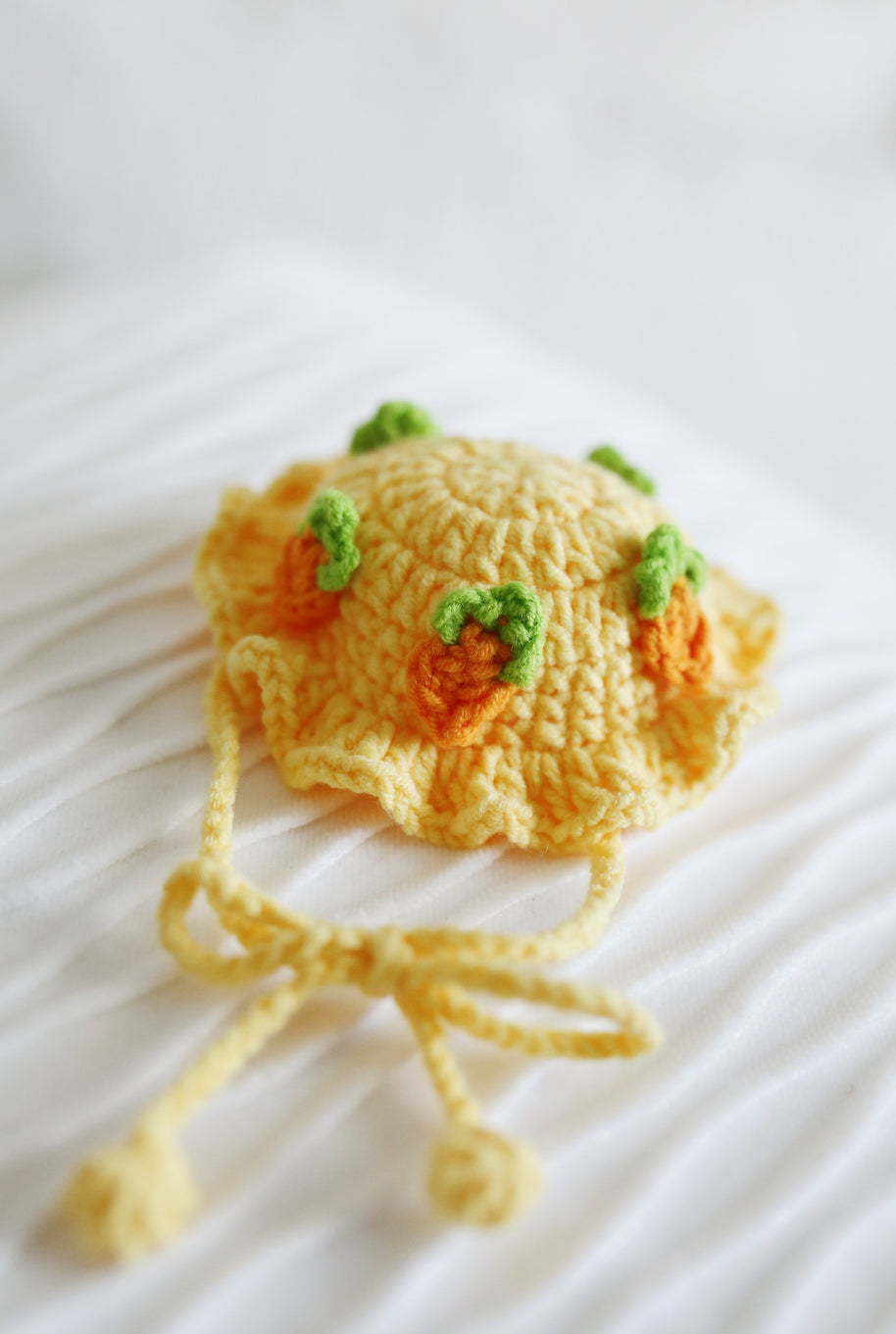 Carrot Patch Crochet Doll Bib/Collar and Hat Set 🥕🌼🐇