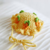 Carrot Patch Crochet Doll Bib/Collar and Hat Set 🥕🌼🐇