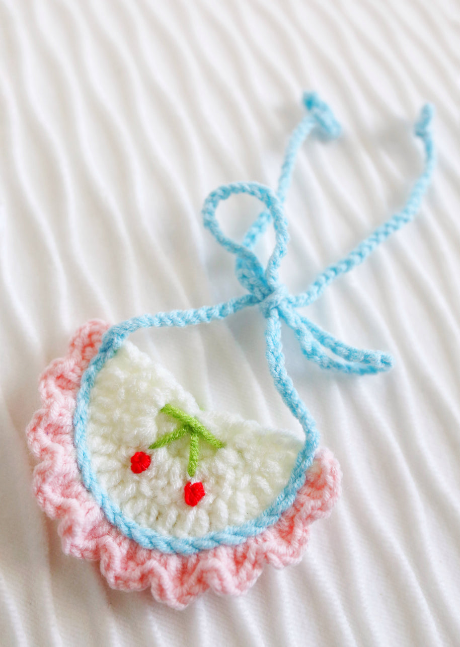 Pastel Cherry Birthday Crochet Doll Outfit 🌸💛