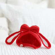 🎀Little Red Bow Crochet Doll Outfit Set ❤️🎀