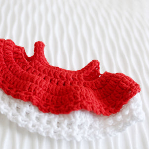 🎀Little Red Bow Crochet Doll Outfit Set ❤️🎀