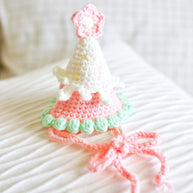 Pink Blossom Birthday Crochet Doll Hat 🌸🎀🎉