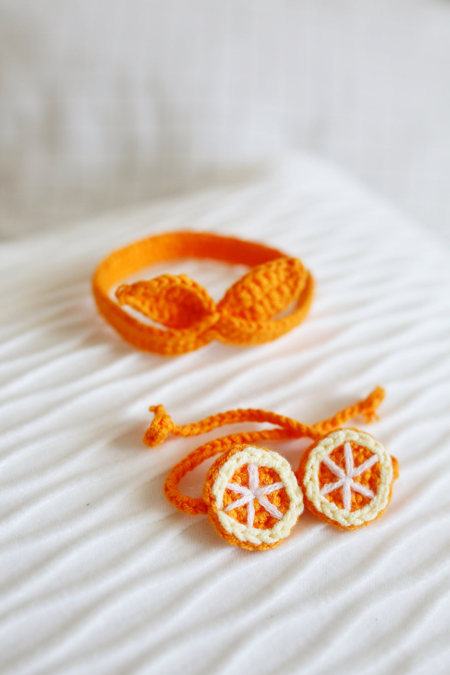 Citrus Splash Crochet Doll Bikini Set 🍊👙✨