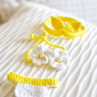 Lemon Blossom Crochet Doll  Bikini Set 🍋🌸👙