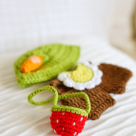 Garden Picnic Crochet Doll Outfit Set 🥕🍓🌼