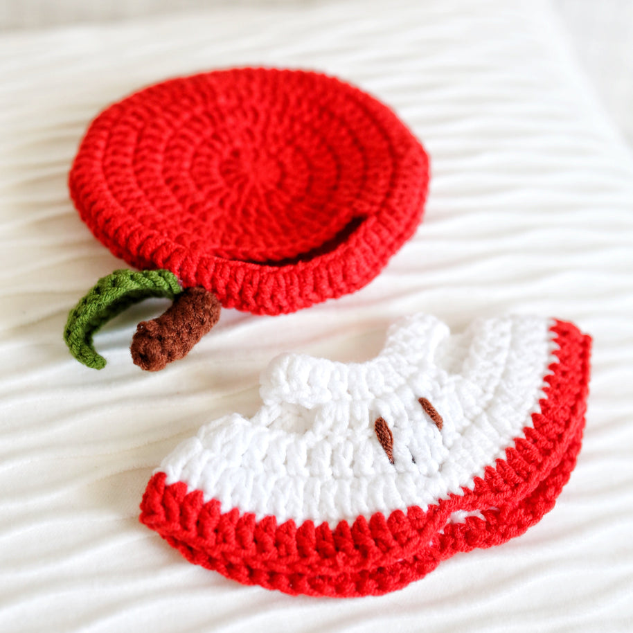 Apple Delight Crochet Doll Outfit Set 🍎✨