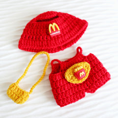 Fast Food Fun Crochet Doll Outfit Set 🍟🍔✨