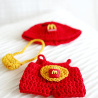 Fast Food Fun Crochet Doll Outfit Set 🍟🍔✨