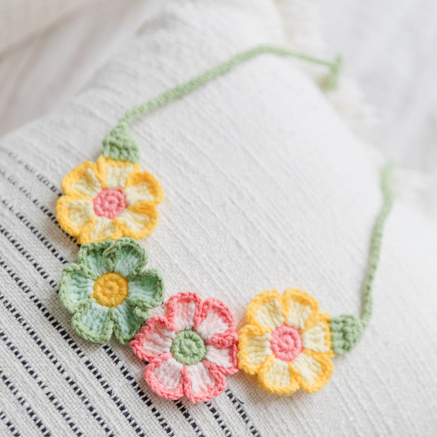 Bloom Meadow Crochet Doll Bib/Collar 🌼🌸🌿