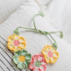 Bloom Meadow Crochet Doll Bib/Collar 🌼🌸🌿