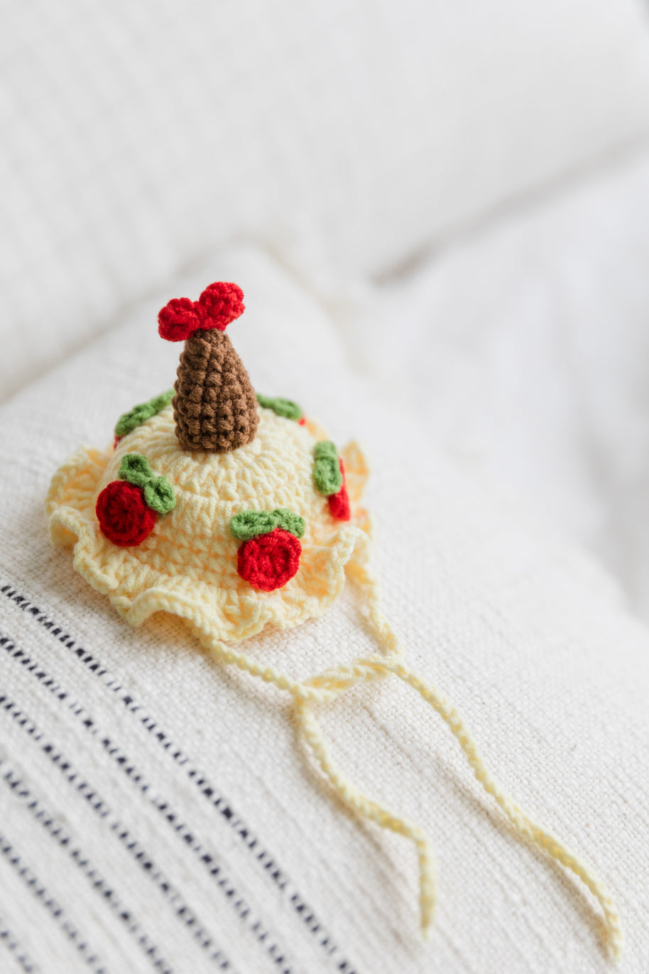 Rose Cake Party Crochet Doll Outfit Set 🎂🌹✨