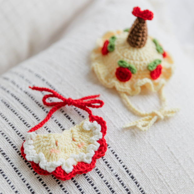 Rose Cake Party Crochet Doll Outfit Set 🎂🌹✨