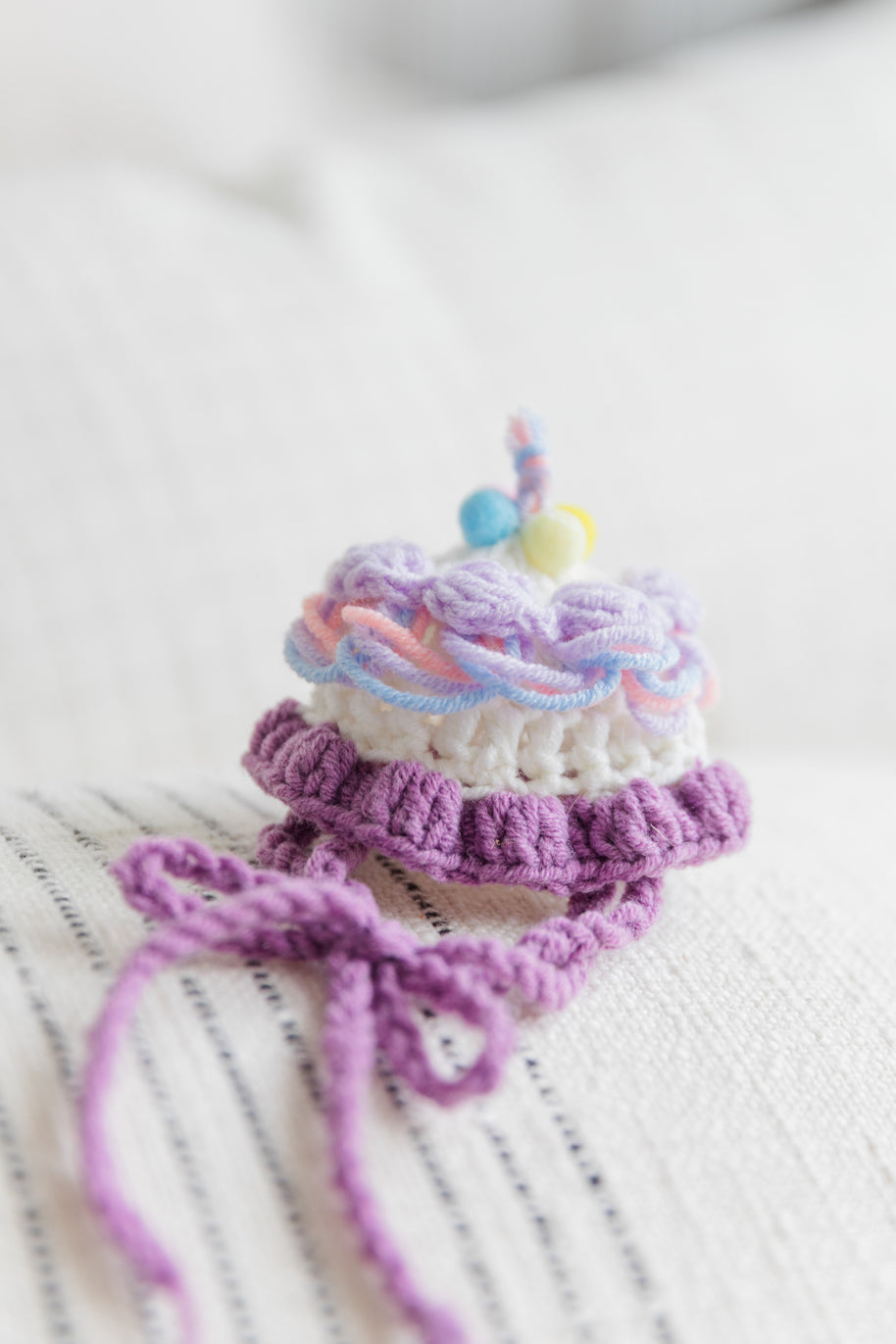 Pastel Birthday Cake Crochet Doll Outfit 🎂💜🍭
