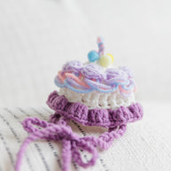 Pastel Birthday Cake Crochet Doll Outfit 🎂💜🍭