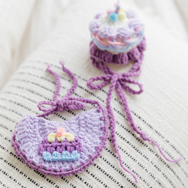 Pastel Birthday Cake Crochet Doll Outfit 🎂💜🍭