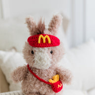 Fries & Fun Crochet Doll Bib/Collar and Bag Set 🍟🎉