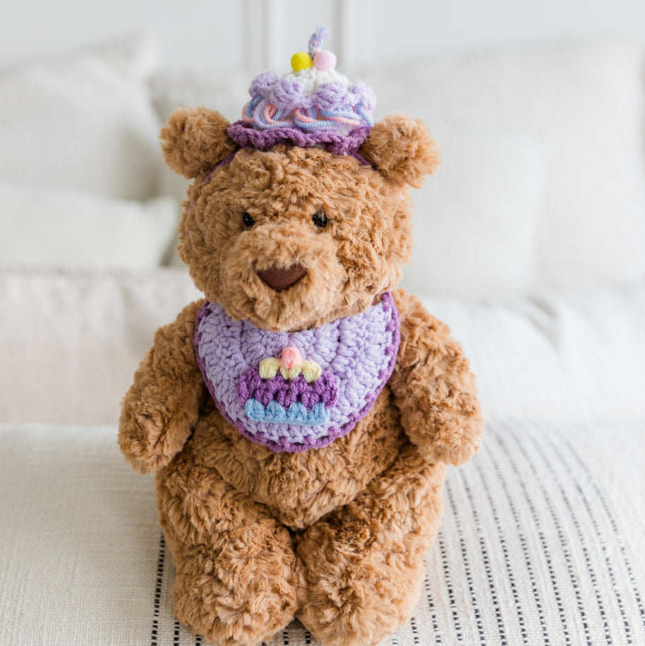 Pastel Birthday Cake Crochet Doll Outfit 🎂💜🍭