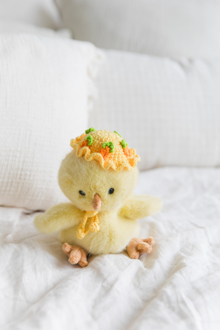 Carrot Patch Crochet Doll Bib/Collar and Hat Set 🥕🌼🐇