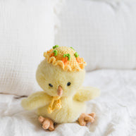 Carrot Patch Crochet Doll Bib/Collar and Hat Set 🥕🌼🐇