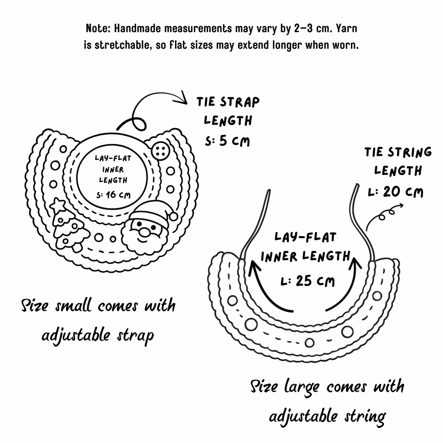 🎄 Merry Pines Crochet Collar  – Handmade Christmas Tree Collars for Plush Toys, Dolls & Pets